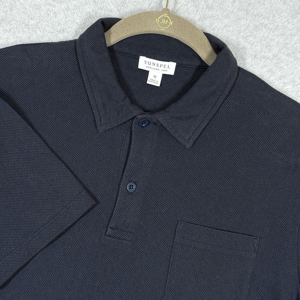 Sunspel Navy Polo Shirt